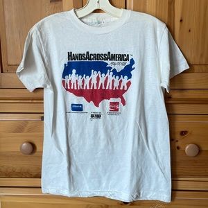 Vintage original 1986 Hands Across America t shirt